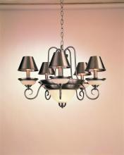 Hi-Lite MFG Co. H-1995-D-11-OPAL W/SHADES - 5-LIGHT CHANDELIER